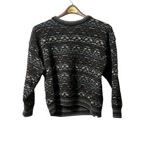 North Winds  Knitted Sweater Mens Size Large Geometric Grandpacore Classic‎ VTG